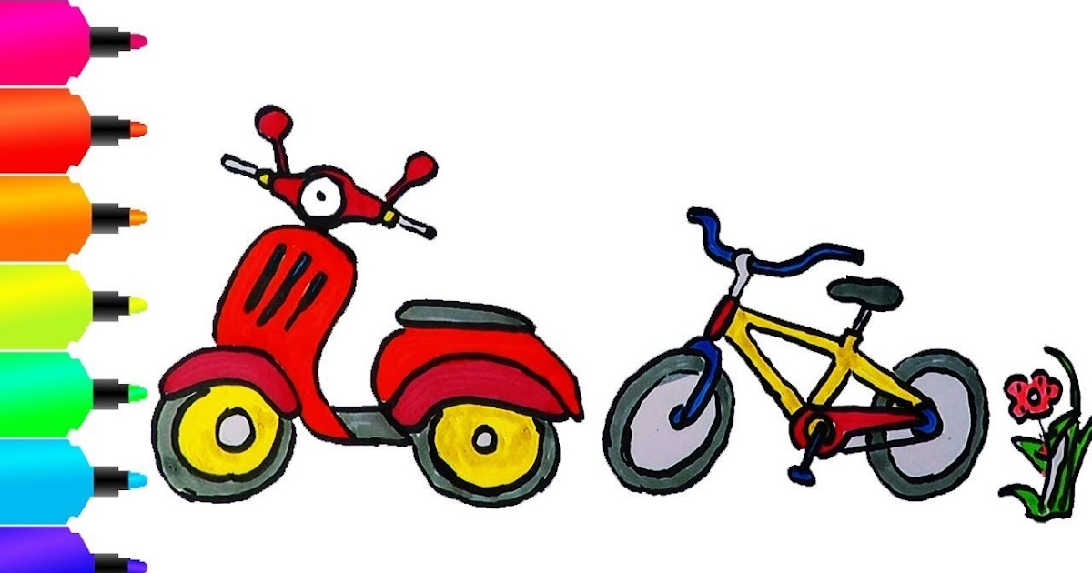 Gambar Mewarnai Sepeda Motor - Contoh Surat-Surat