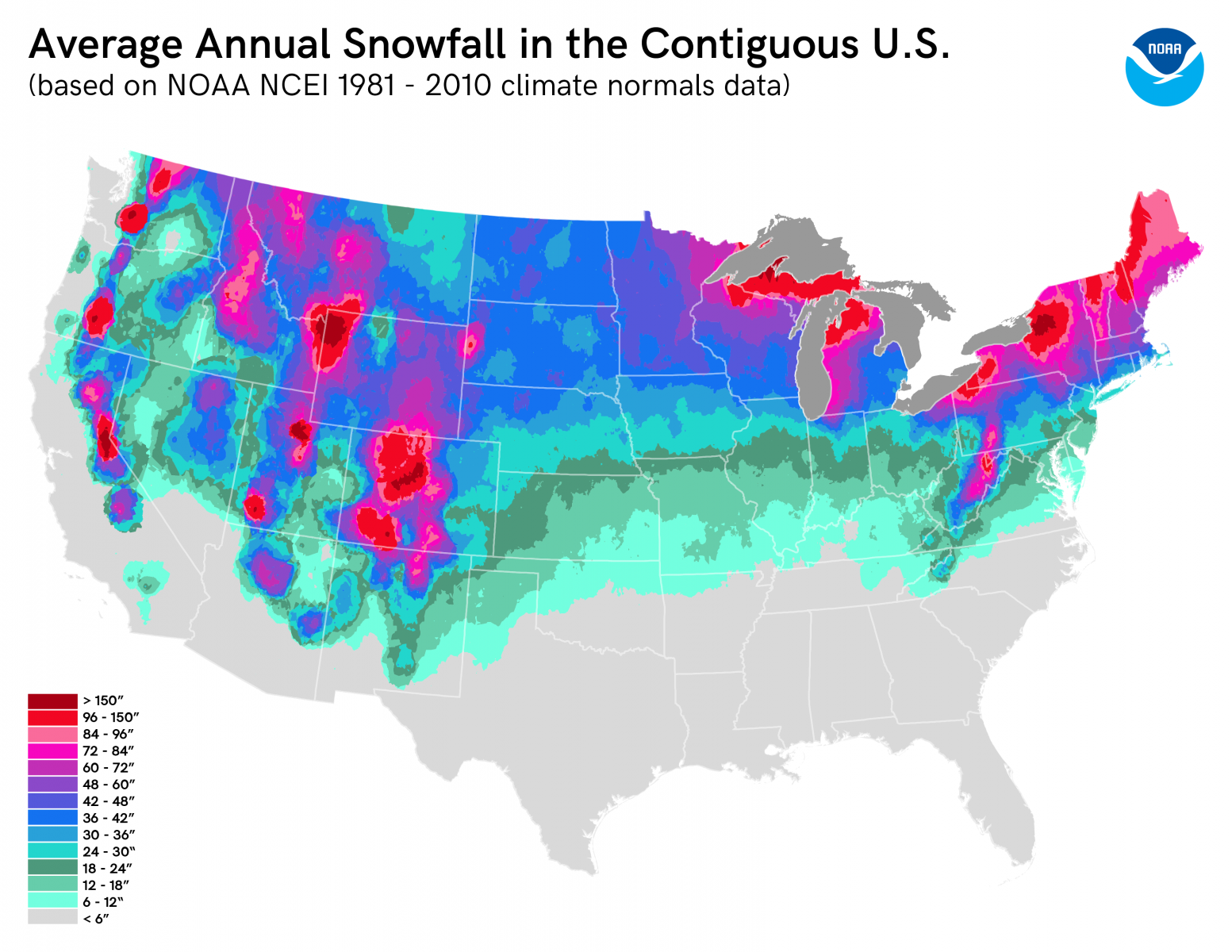 Us Average Snowfall Map Living Room Design 2020