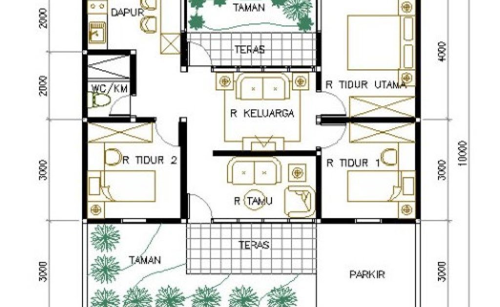 Tips Desain Rumah 8x8 Meter 1 Lantai - Berikan Ruang untuk Pintu Masuk dan Keluar