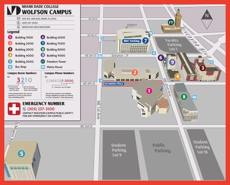 Miami Dade College Kendall Campus Map Maping Resources