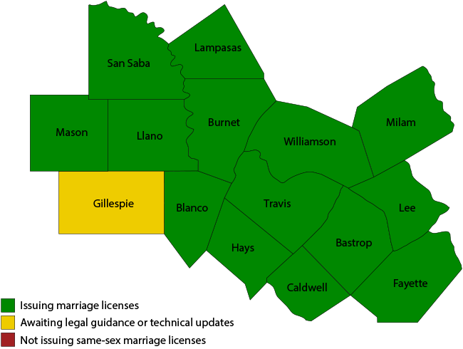 Central Texas Counties Map | Map Of West