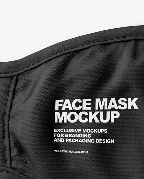 Download Black Face Mask Mockup Psd Free Face Mask Psd Mockup Featuring A Closeup Of A Young Woman S Face Wearing The Mask You Can Easily Replace The Mask Design Using The Smart PSD Mockup Templates