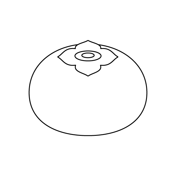 美しい花の画像 50 柿の木 イラスト 白黒