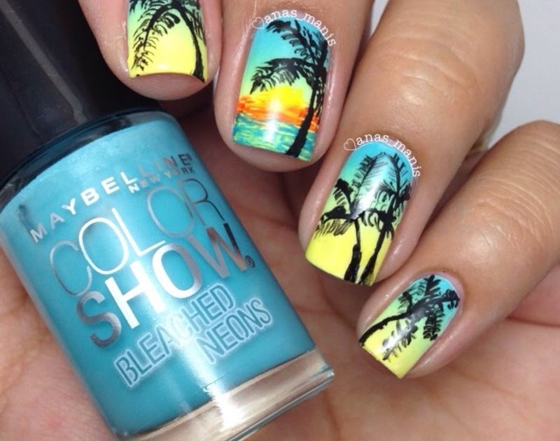 1. Sunset Ombre Nails - wide 10