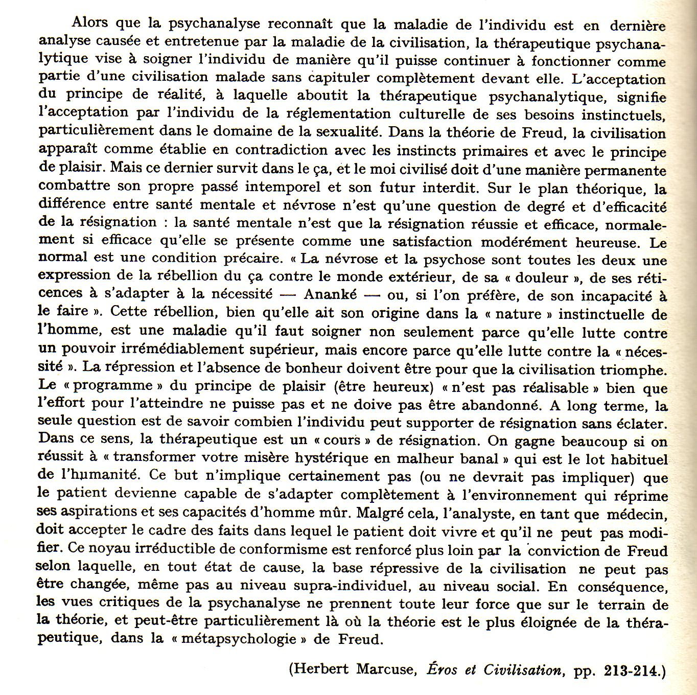 Commentaire De Texte De Philo Freud Malaise Dans La Civilisation