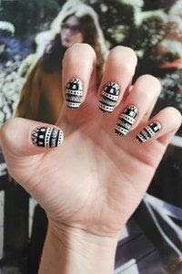 aztec nail art, tutorial, easy nails, nail art blog