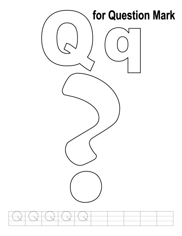coloring pages question mark