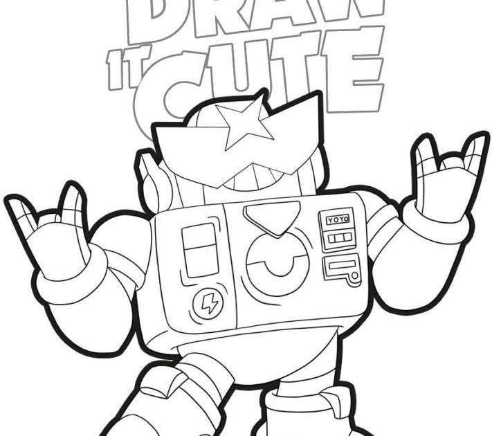 Kleurplaat Brawl Stars Lou - Lou Brawl Stars Coloring Pages Free