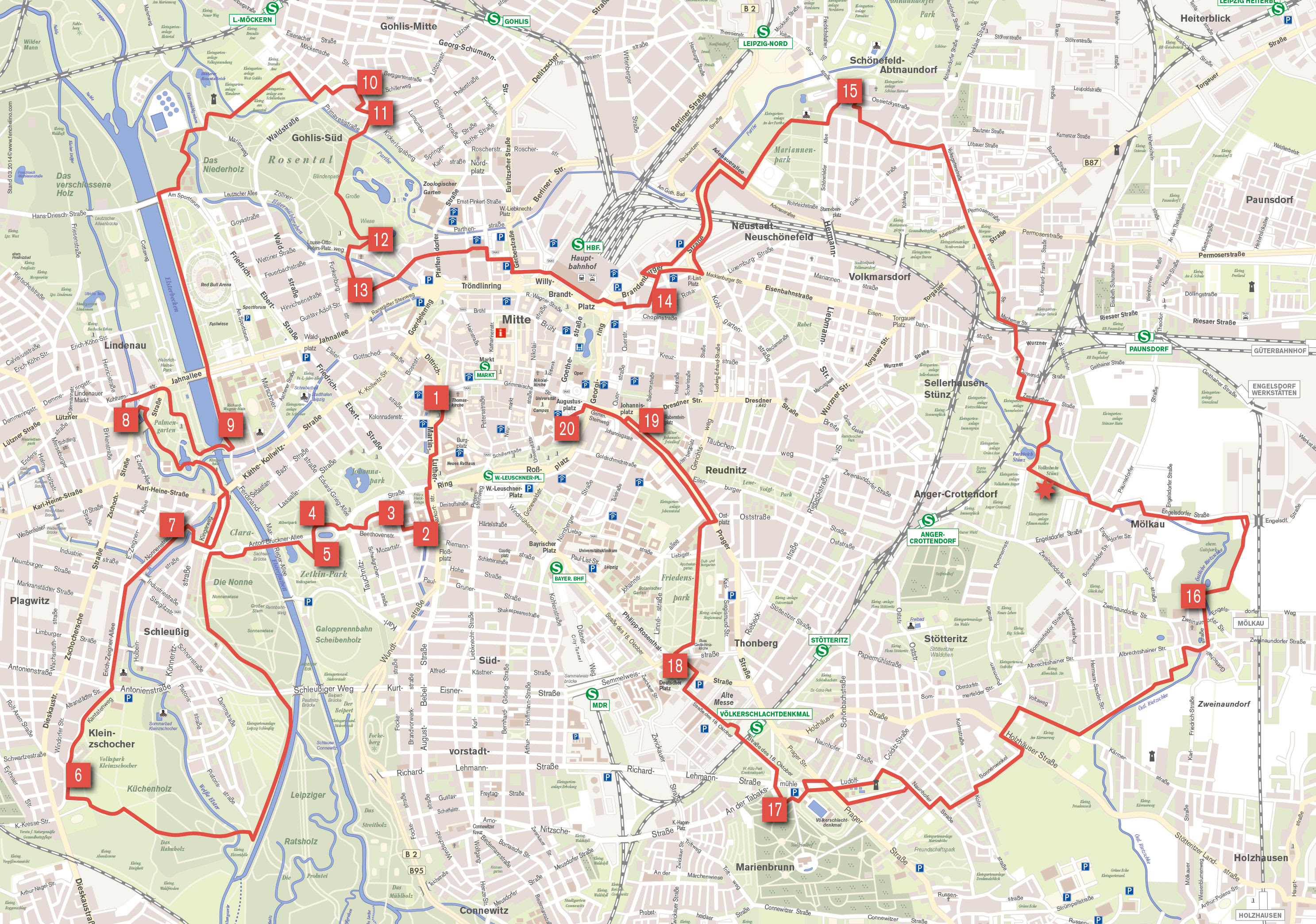 Karte Leipzig