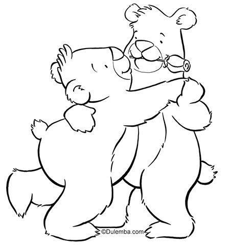 dulemba: Coloring Page Tuesdays - Dancing Bears