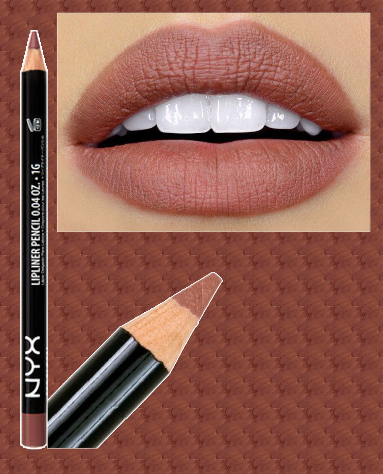 Nyx Coffee Lip Liner Swatch / NYX Slim Lip Liner Pencil - Hair Crown