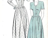 1940s Misses Housecoat Vintage Sewing Pattern, Advance 3974 bust 38" - MissBettysAttic