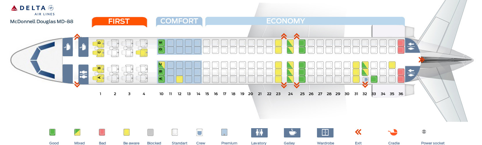 Delta Airlines Seat Map United Airlines And Travelling