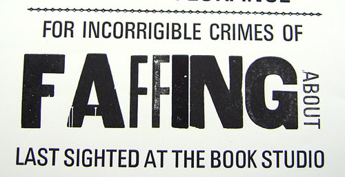 wanted: faffing about