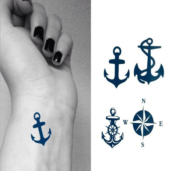 Tato Simple Di Tangan Jangkar Silvy Gambar