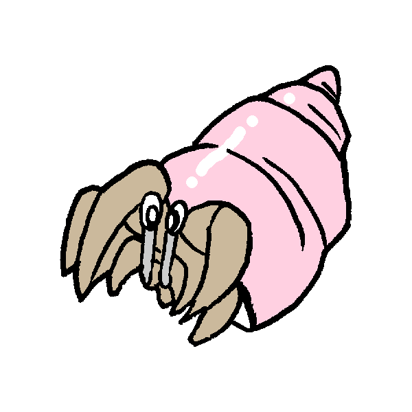美しい花の画像 ぜいたくヤドカリ イラスト かわいい