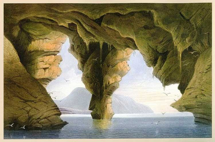 Пушкинский грот. К.Боссоли, 1856, литография