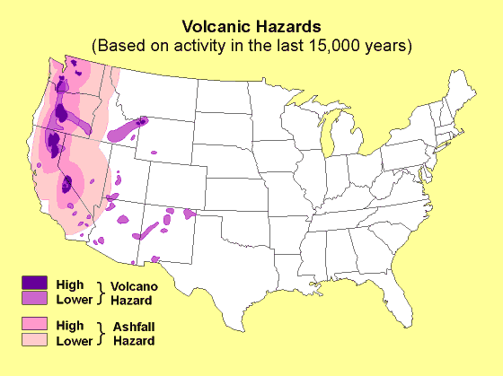 Active Volcanoes On Map Of Us | American Map