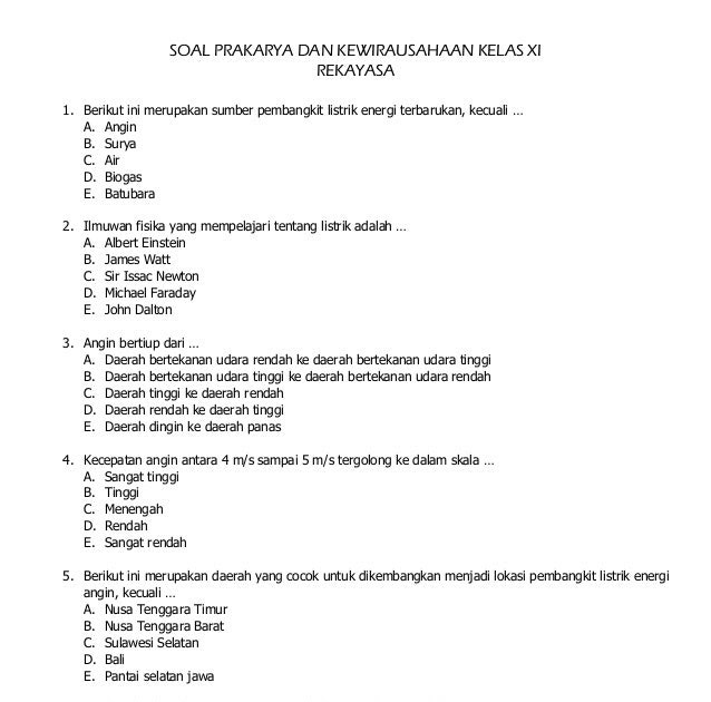 Soal Essay Kewirausahaan Kelas Xi Beserta Jawabannya