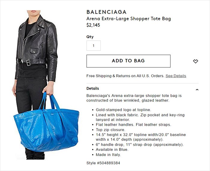 balenciaga bag like ikea