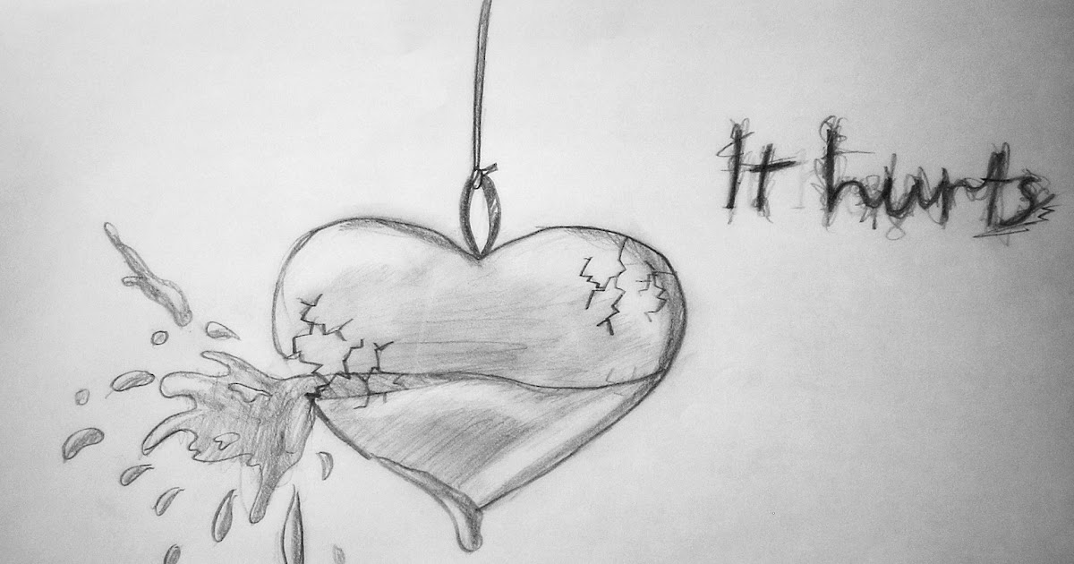 Sad Easy Drawing Ideas Broken Heart.