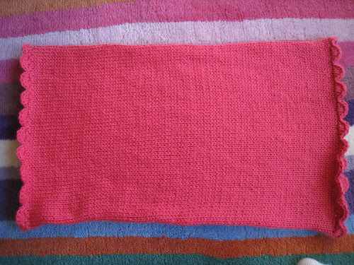 Knitted snood, pomegranate