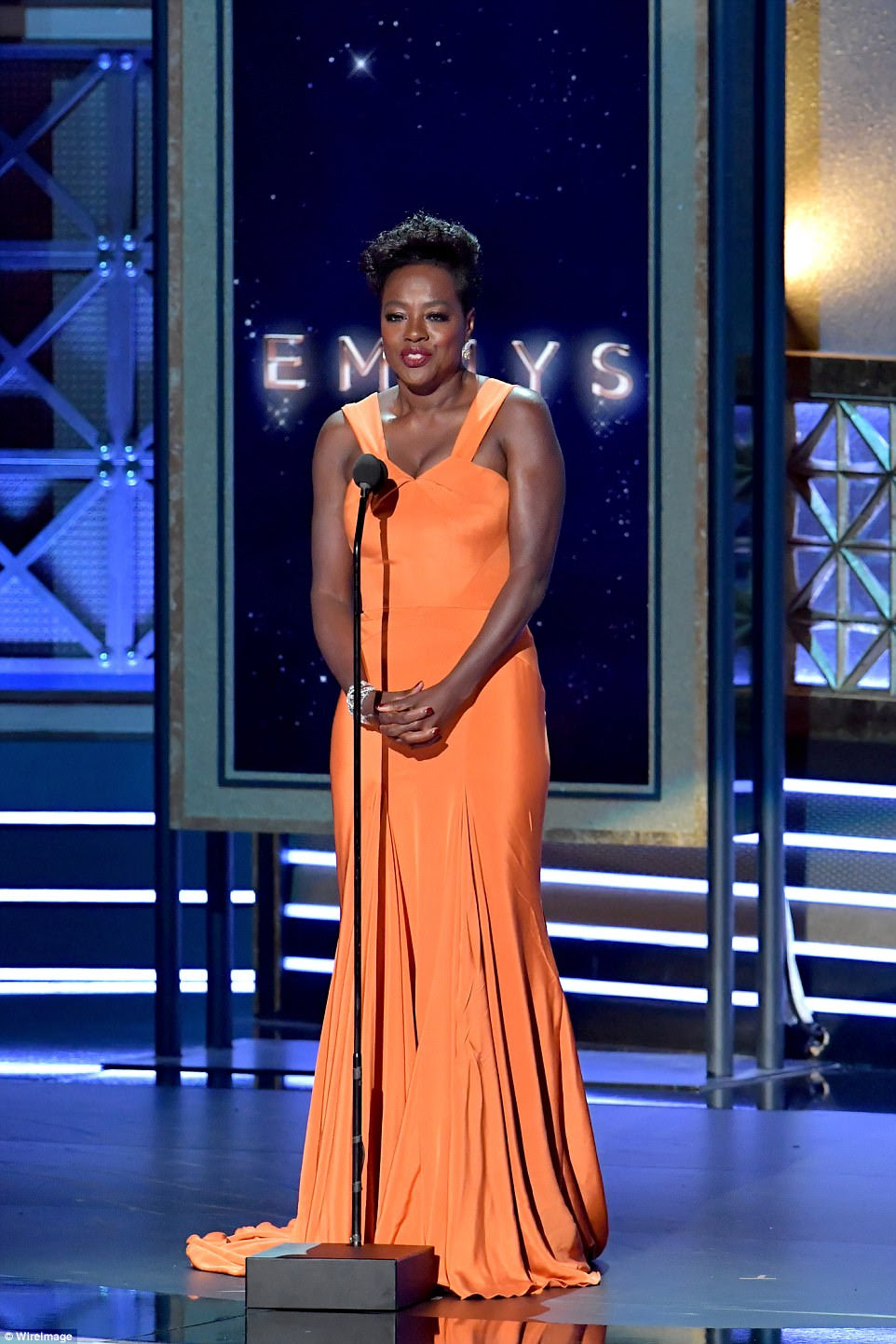A dream in tangerine: Viola Davis looked in fine form