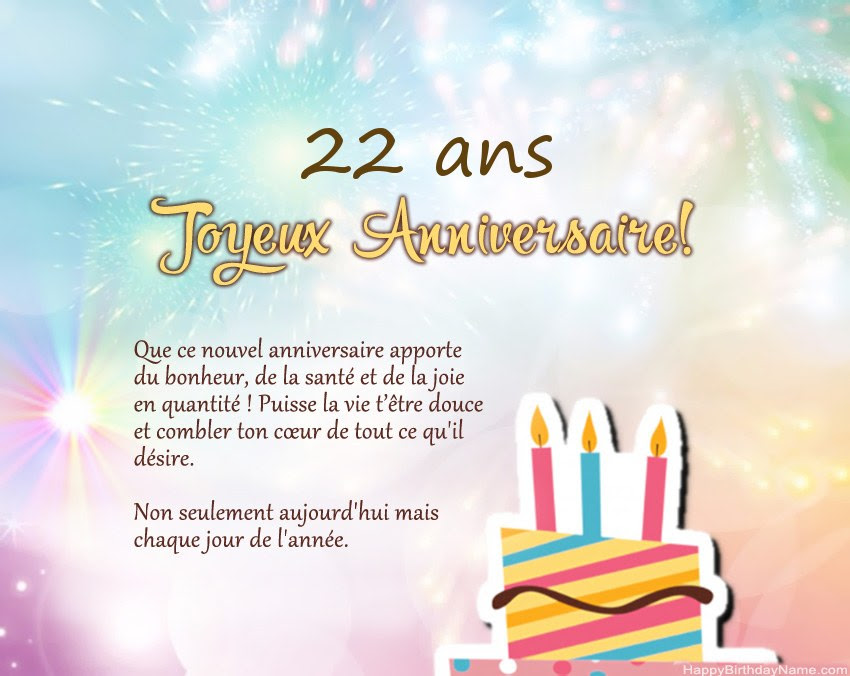 anniversaire 22 ans fille 236483-Carte anniversaire 22 ans fille