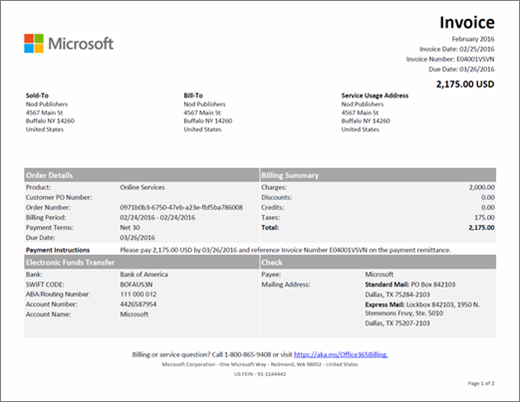 Microsoft Office Tutorials: Understand Your Invoice For Office 365 For ...