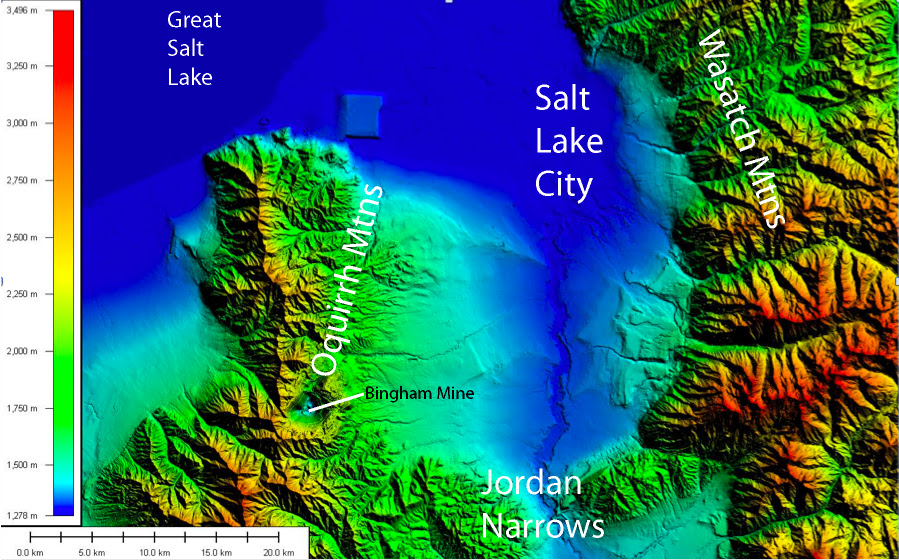 Salt Lake City Elevation Map idaho map