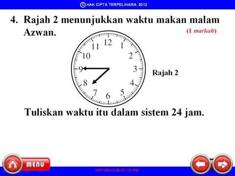 Soalan Matematik Jam Dan Waktu - Selangor v