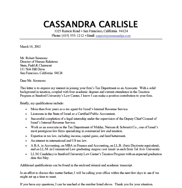 Application Letter Heading