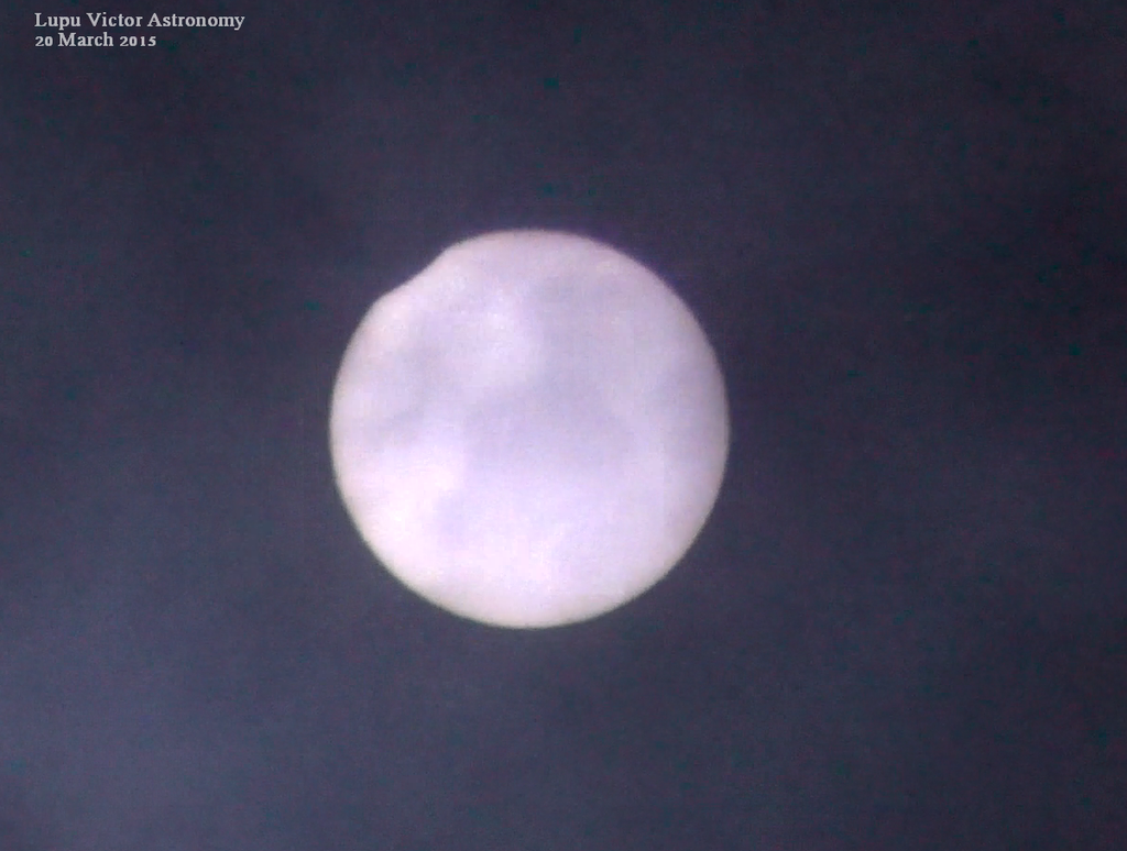 Eclipsa de Soare 20 Martie 2015 prin Telescop.
