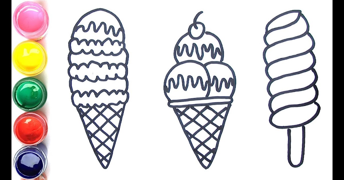 Mewarnai Ice Cream GAMBAR MEWARNAI HD