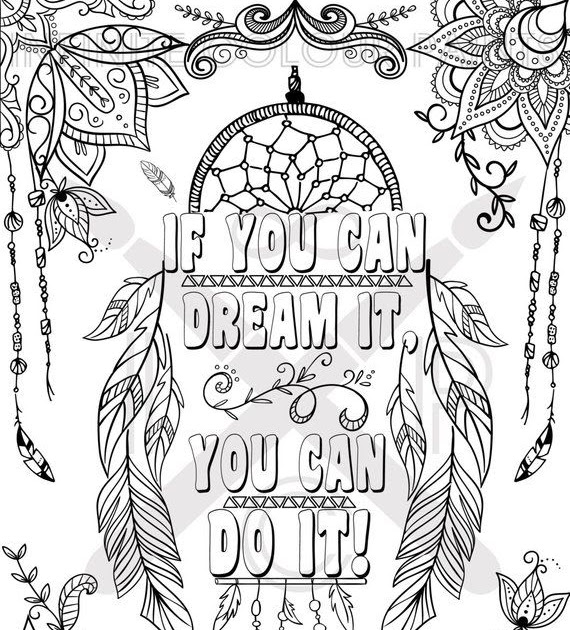 Simple Inspirational Coloring Pages / Inspirational Quotes Coloring
