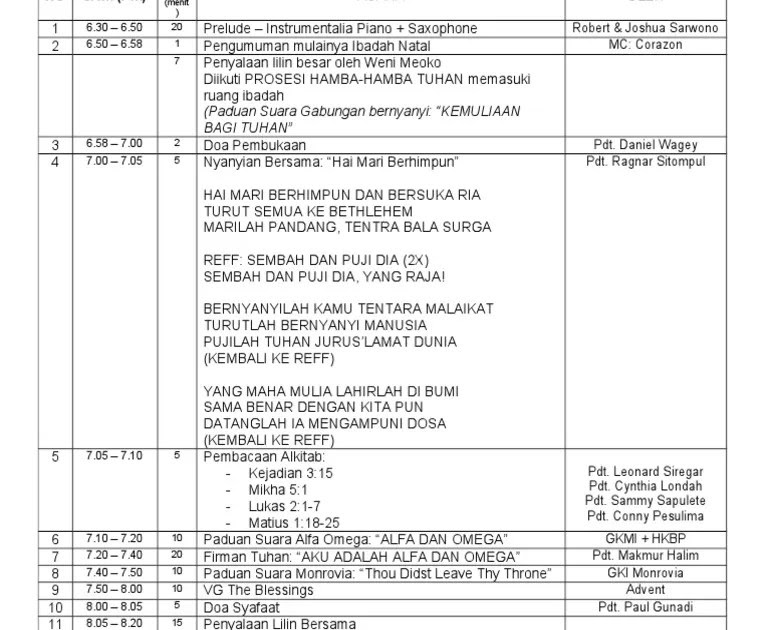 Susunan Acara Malam Tahun Baru Keluarga - Delinewstv