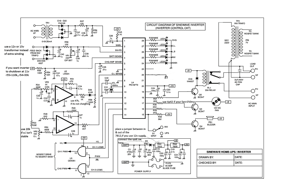 Microtek Inverter Va Circuit Diagram