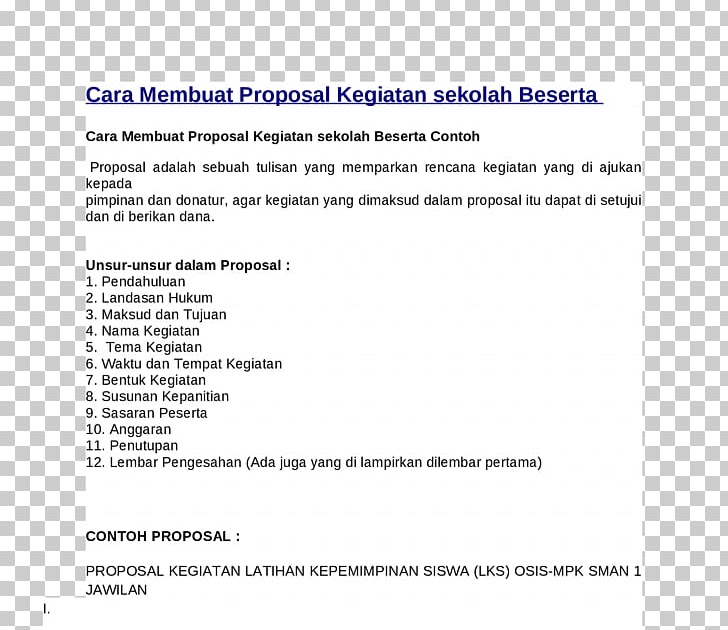 Contoh proposal semi formal