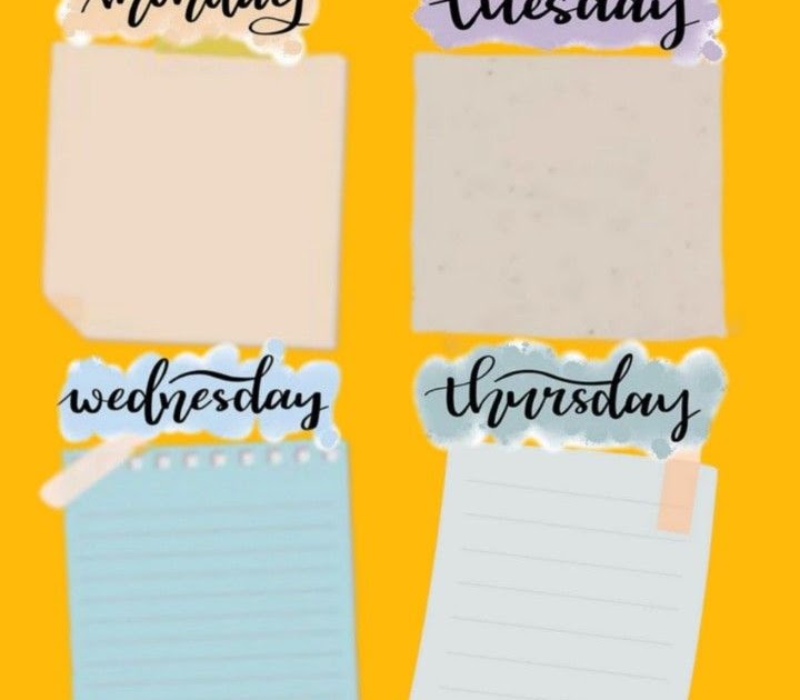 [Get 35+] 13+ Template Jadwal Pelajaran Aesthetic Kpop Png jpg