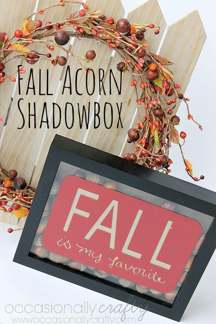 Fall Acorn Home Decor Shadowbox