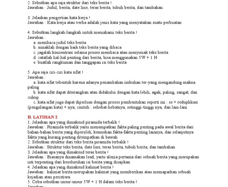 Contoh Soal Teks Berita Beserta Analisis Strukturnya - Perhitungan Soal