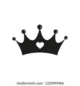 193 Princess Crown With Heart Svg Svg Png Eps Dxf File - Free Svg Files 