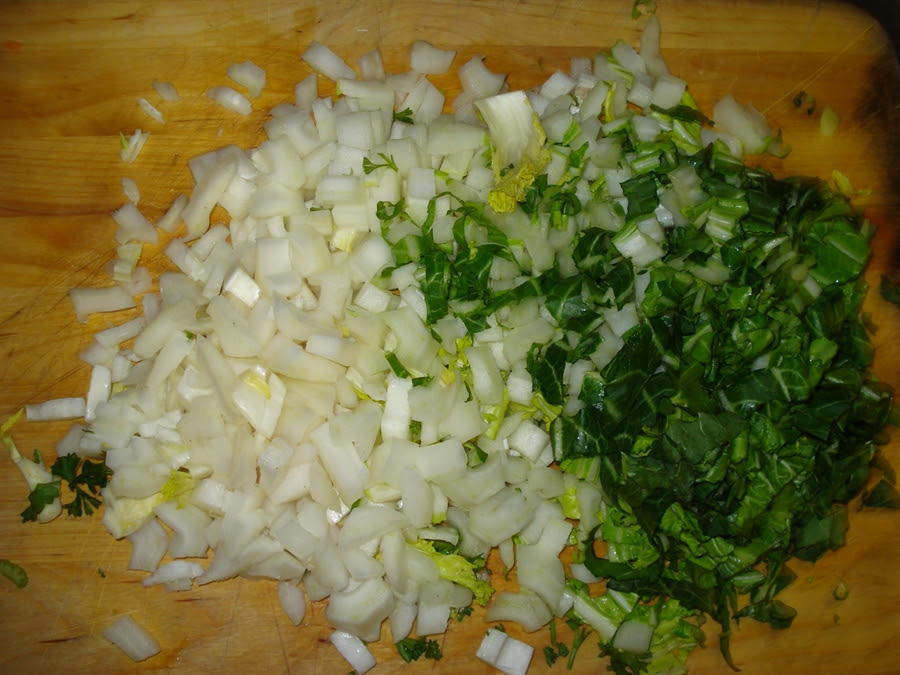 20 bok choy finely diced small
