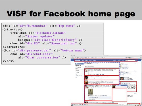 ViSP for Facebook homepage (XML version)