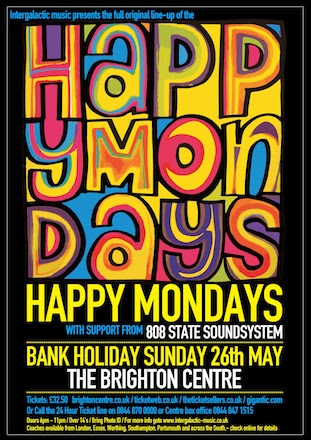 Happy Mondays live at Brighton Centre 26 May 2013
