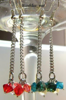 Wire Wrapped Dangle Earrings Wire wrapped Dangle Earrings