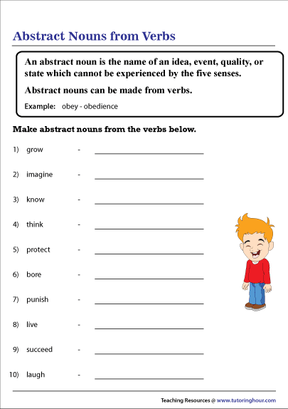 Abstract Noun Worksheets For Class 4 - MH Newsoficial