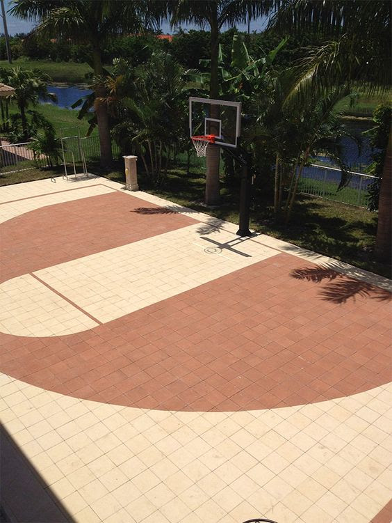 backyard basketball court ideas 16