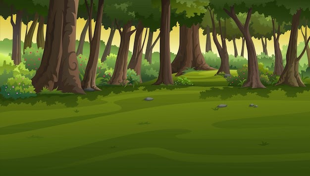 Vektor Tegak: Background Hutan Vektor Hd