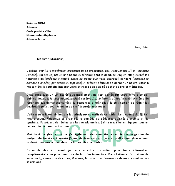 Lettre De Motivation Présentant Un Projet  exemple cv agence de voyage